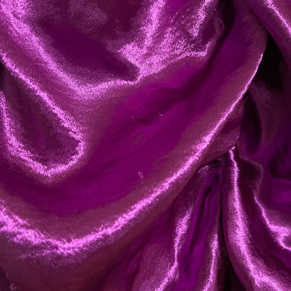 NWT For Love And Lemons Bowie Metallic Mini Skirt in Electric Purple - Picture 13 of 13